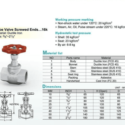 Van hơi Van cầu hơi Van chữ ngã Model GV 1