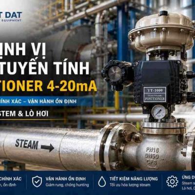 Bộ định vị van tuyến tính Positioner 4-20mA cho Steam và lò hơi 2026