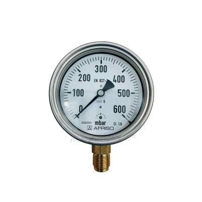 Đồng Hồ Áp Suất 600 mbar AFRISO Chính Hãng Đức | Đo Áp Suất Thấp Chính Xác