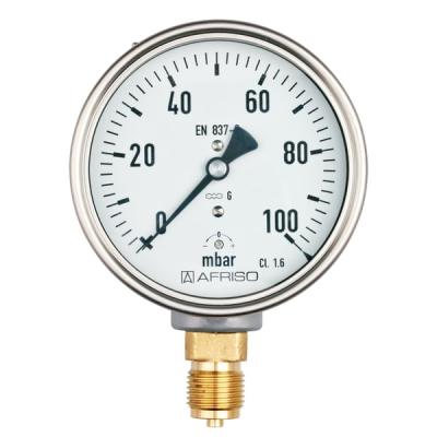 Đồng hồ đo áp suất thấp mbar Capsule pressure gauge cho gas và HVAC