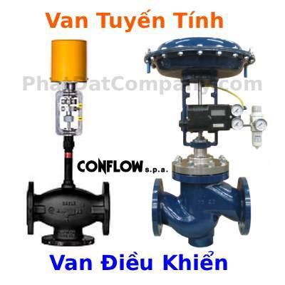 Globe Control Valves 4-20mA CONFLOW | Pneumatic Control Valve for Steam, Boilers, Heat Oil